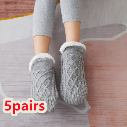 Winter Woolen Socks Women Thicken Warm Home Bedroom Socks Slippers Men Non-slip Foot Warmer Snow Socks Calcetines Mujer - 𝓢𝓱𝓸𝓹𝓵𝓮𝓬𝔂