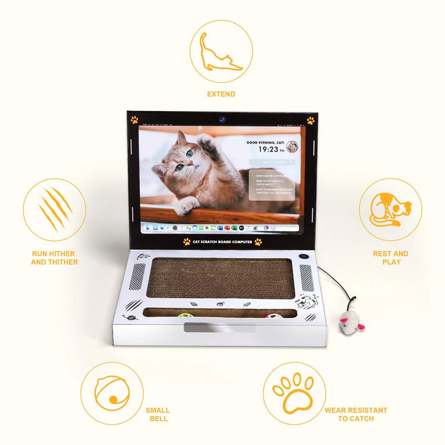 Game Machine Computer Shape Cute Cat Scratch Board - 𝓢𝓱𝓸𝓹𝓵𝓮𝓬𝔂