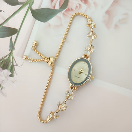 Wheat Diamond Women's Watch Free Adjustment Pull-out Women's - 𝓢𝓱𝓸𝓹𝓵𝓮𝓬𝔂