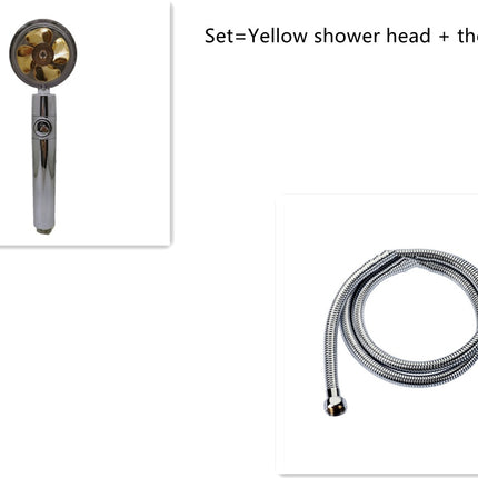 Shower Head Water Saving Flow 360 Degrees Rotating With Small Fan ABS Rain High Pressure Spray Nozzle Bathroom Accessories - 𝓢𝓱𝓸𝓹𝓵𝓮𝓬𝔂
