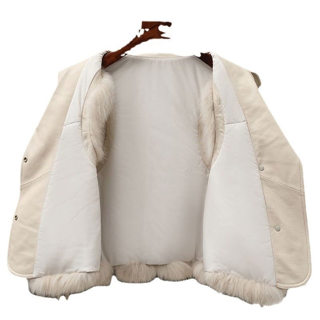 Fur Vest Short Coat Autumn And Winter New Patchwork Winter Fox Fur Jacket Women Short Artificial Fur Coat Elegant Female Warm Vest - 𝓢𝓱𝓸𝓹𝓵𝓮𝓬𝔂