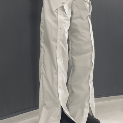 White Single Breasted Pants - 𝓢𝓱𝓸𝓹𝓵𝓮𝓬𝔂
