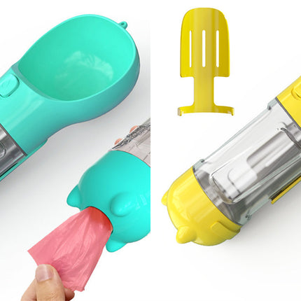 Pet Water Bottle Feeder Bowl Garbage Bag Storage Portable Pet Outdoor Travel 3 In 1 Dog Water Bottle - 𝓢𝓱𝓸𝓹𝓵𝓮𝓬𝔂