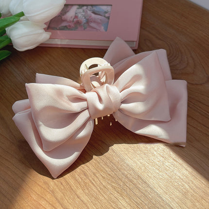 Plain Color XL Bow Ribbon Hair Claw - 𝓢𝓱𝓸𝓹𝓵𝓮𝓬𝔂