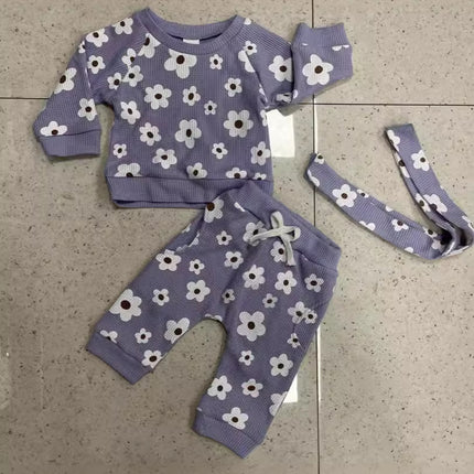 Personality New Waffle Print Sweater Suit - 𝓢𝓱𝓸𝓹𝓵𝓮𝓬𝔂