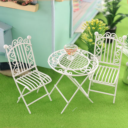 Iron Art Table And Chair Coffee Table And Chair Mini Model - 𝓢𝓱𝓸𝓹𝓵𝓮𝓬𝔂
