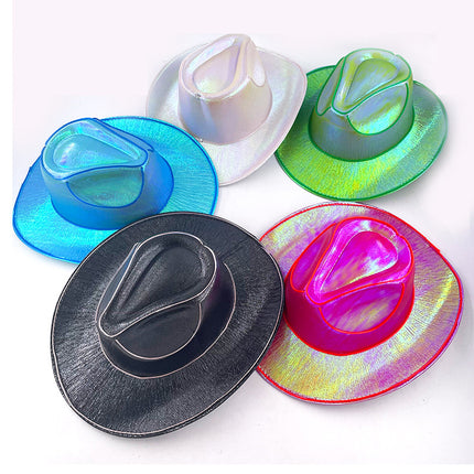 Halloween Carnival Party LED Wireless Fluorescent Colorful Cowboy Flashing Hat - 𝓢𝓱𝓸𝓹𝓵𝓮𝓬𝔂