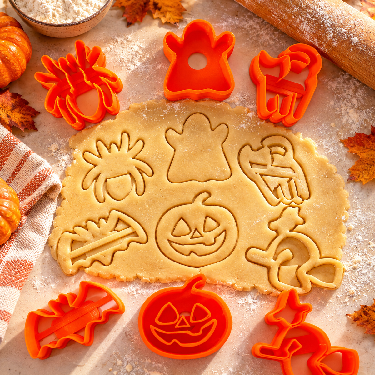 Halloween Cookie Cutter Set | 6-Piece 3D Printed