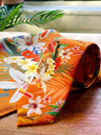 Rust Luxury Silk Pocket Square and tie in Gift set in box, 'Eden' design formal wear for weddings or groomsmen gift