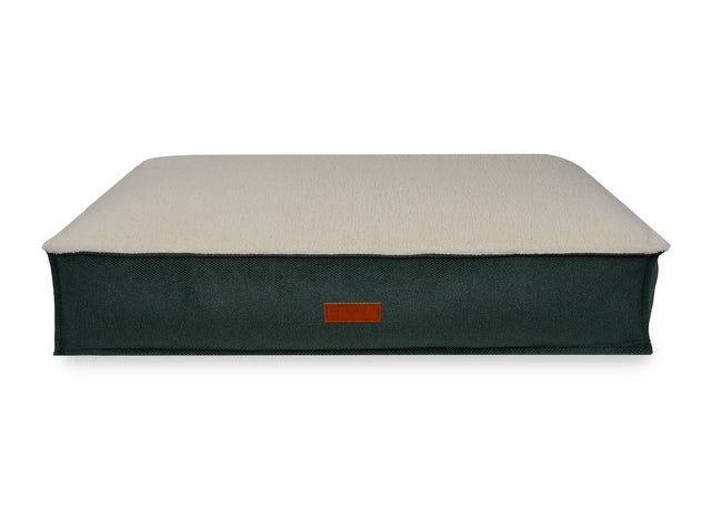 THE RICHMOND | LUXURY GREEN FLAT PILLOW DOG BED