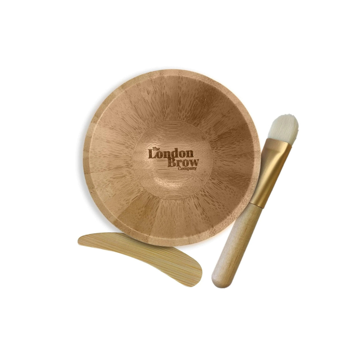 Mini Bamboo Mixing Bowl With Brush & Spatula