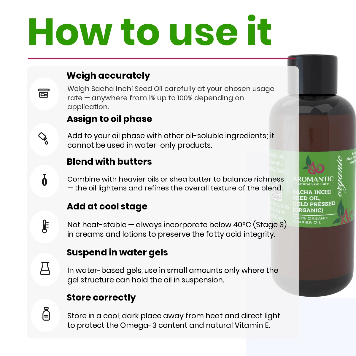 Organic Sacha Inchi Seed Oil