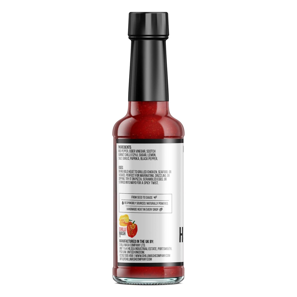 Piri Piri Style Hot Sauce | 150ml | Chilli Mash Co. | Scotch Bonnet