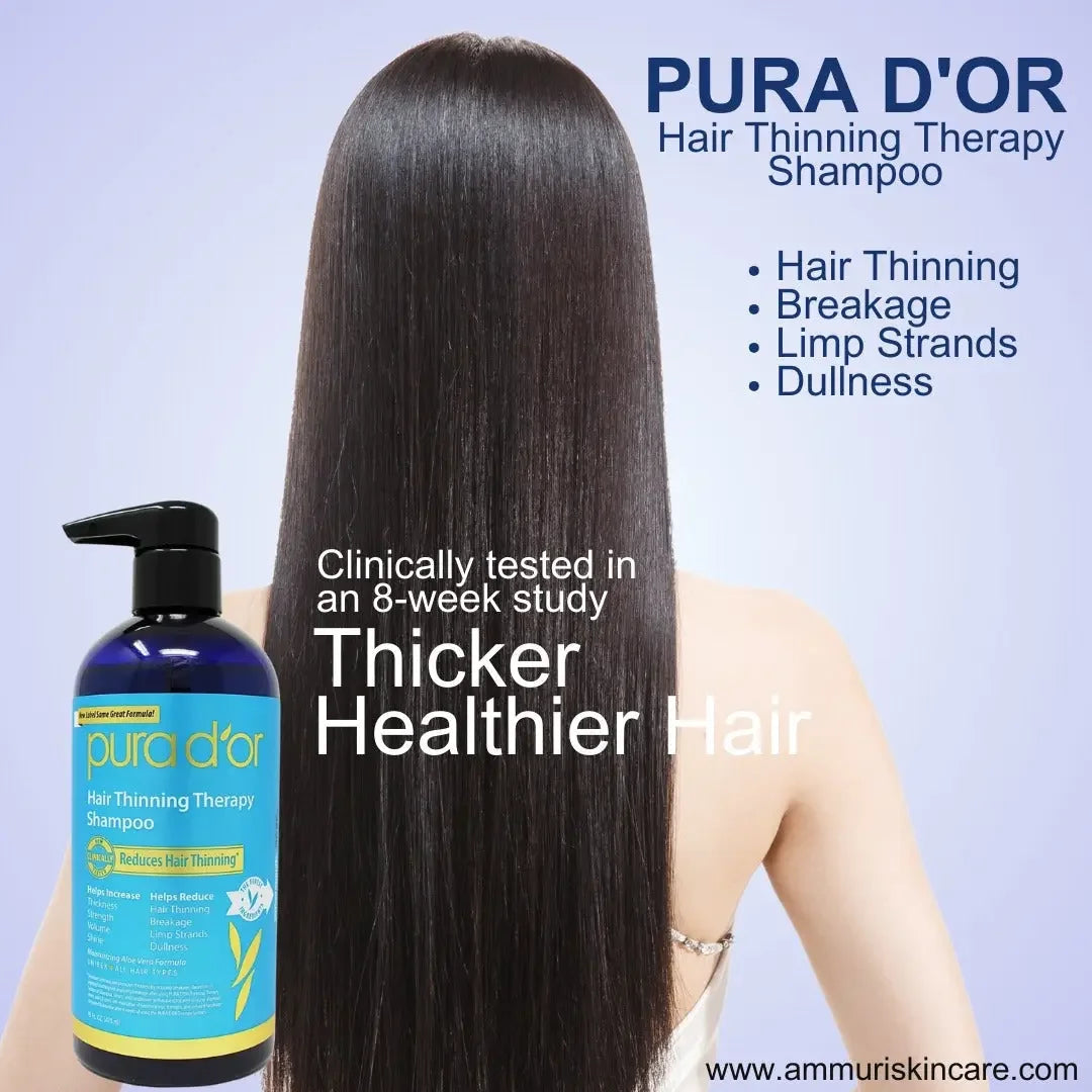 Pura D'or Shampoo for Fuller-Looking Hair 473ml | Ammuri