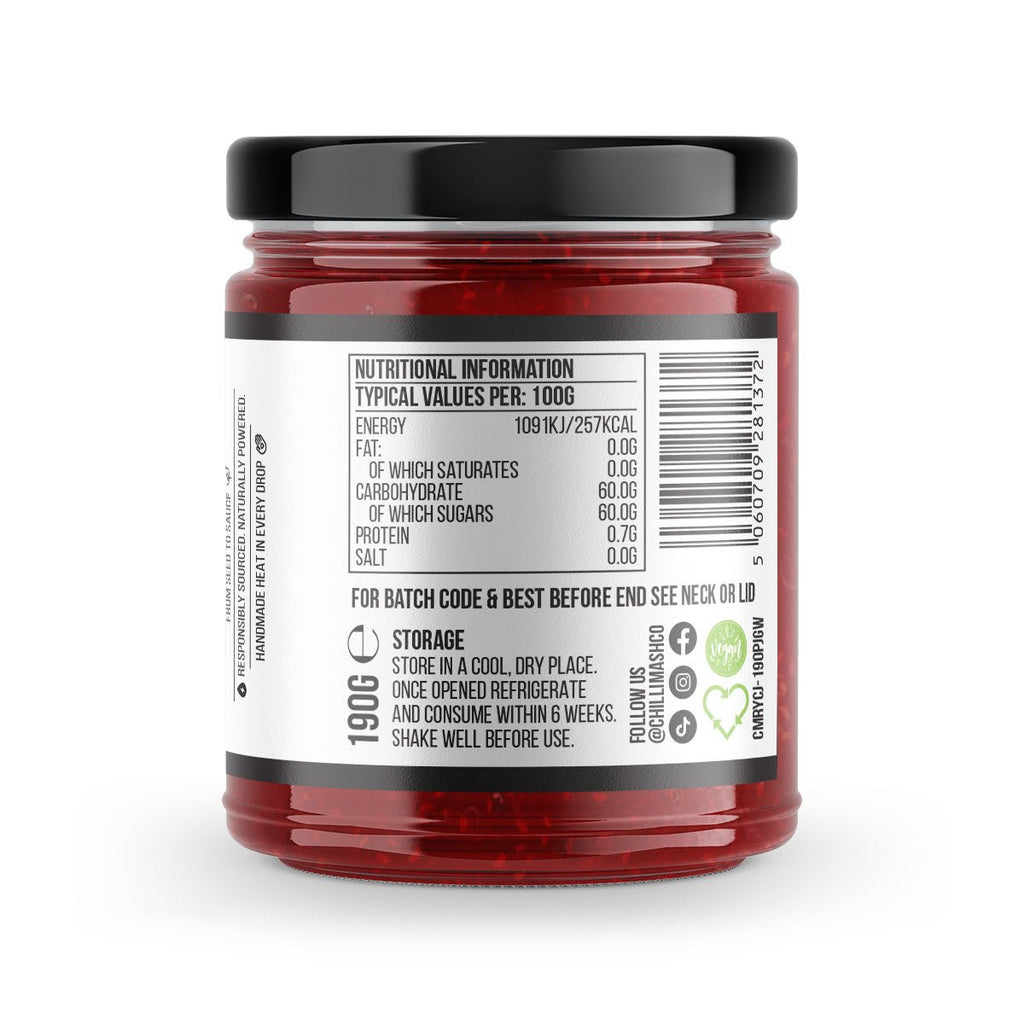 Raspberry Chilli Jam | 190g | Chilli Mash Company | Fruity Fire