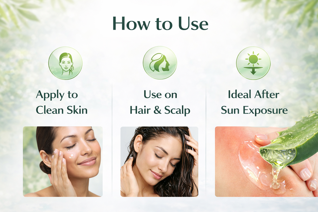 Aloe Vera Gel 300g Bottle – Face, Body & Hair | Ammuri