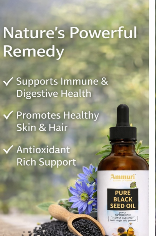 Cold-Pressed Black Seed Oil for Skin & Hair | Ammuri