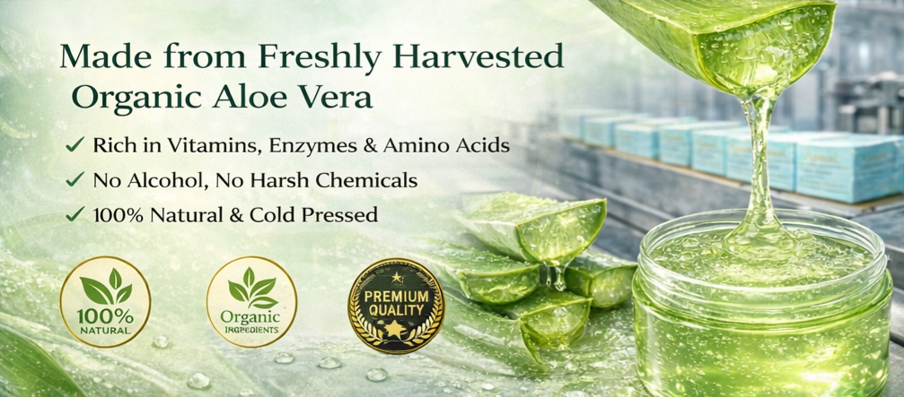 Aloe Vera Gel 300g Jar – Face, Body & Hair | Ammuri