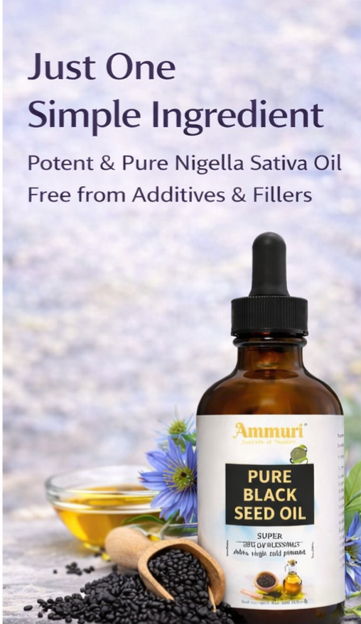 Cold-Pressed Black Seed Oil for Skin & Hair | Ammuri