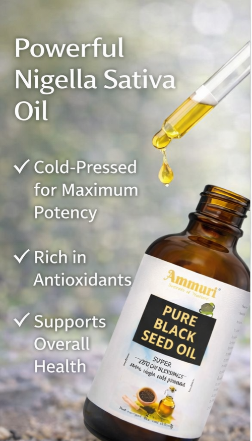 Cold-Pressed Black Seed Oil for Skin & Hair | Ammuri