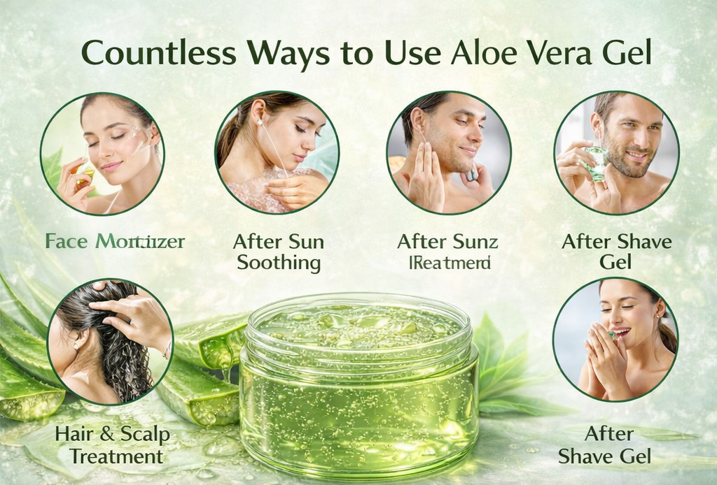 Aloe Vera Gel 300g Jar – Face, Body & Hair | Ammuri