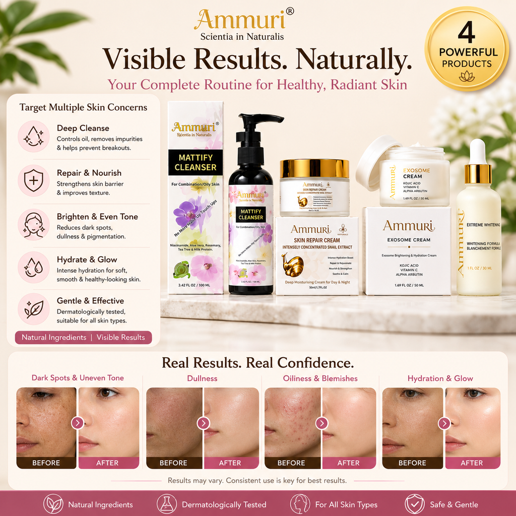 Dark Spot & Uneven Tone Skincare Routine – 4 Piece | Ammuri