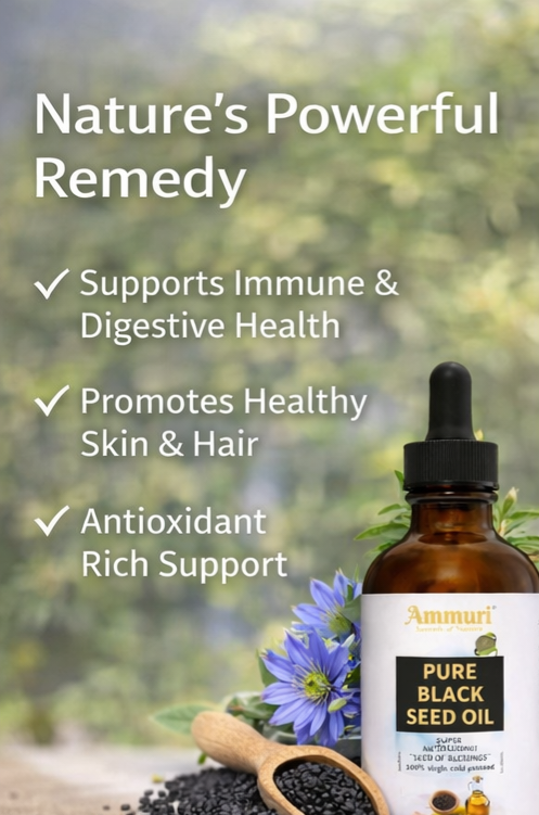 Cold-Pressed Black Seed Oil for Skin & Hair | Ammuri