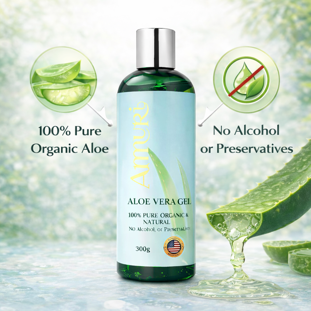 Aloe Vera Gel 300g Bottle – Face, Body & Hair | Ammuri