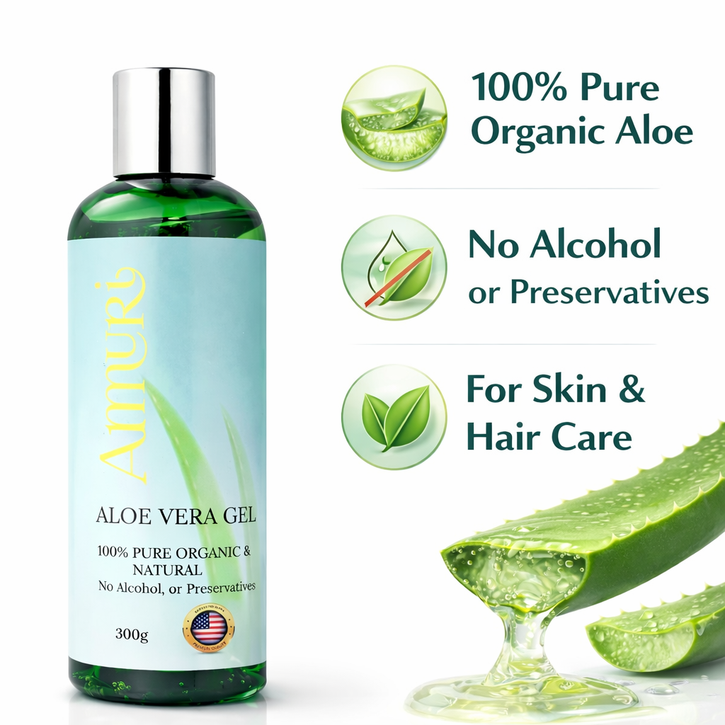 Aloe Vera Gel 300g Bottle – Face, Body & Hair | Ammuri
