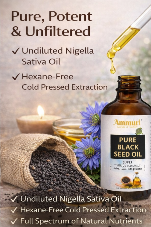 Cold-Pressed Black Seed Oil for Skin & Hair | Ammuri