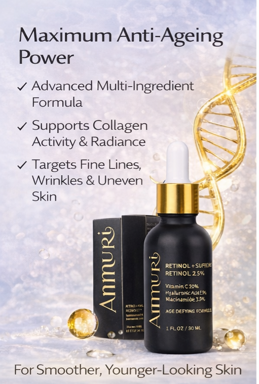 Retinol Supreme 2.5% Serum with Hyaluronic Acid & Niacinamide | Ammuri