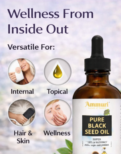 Cold-Pressed Black Seed Oil for Skin & Hair | Ammuri