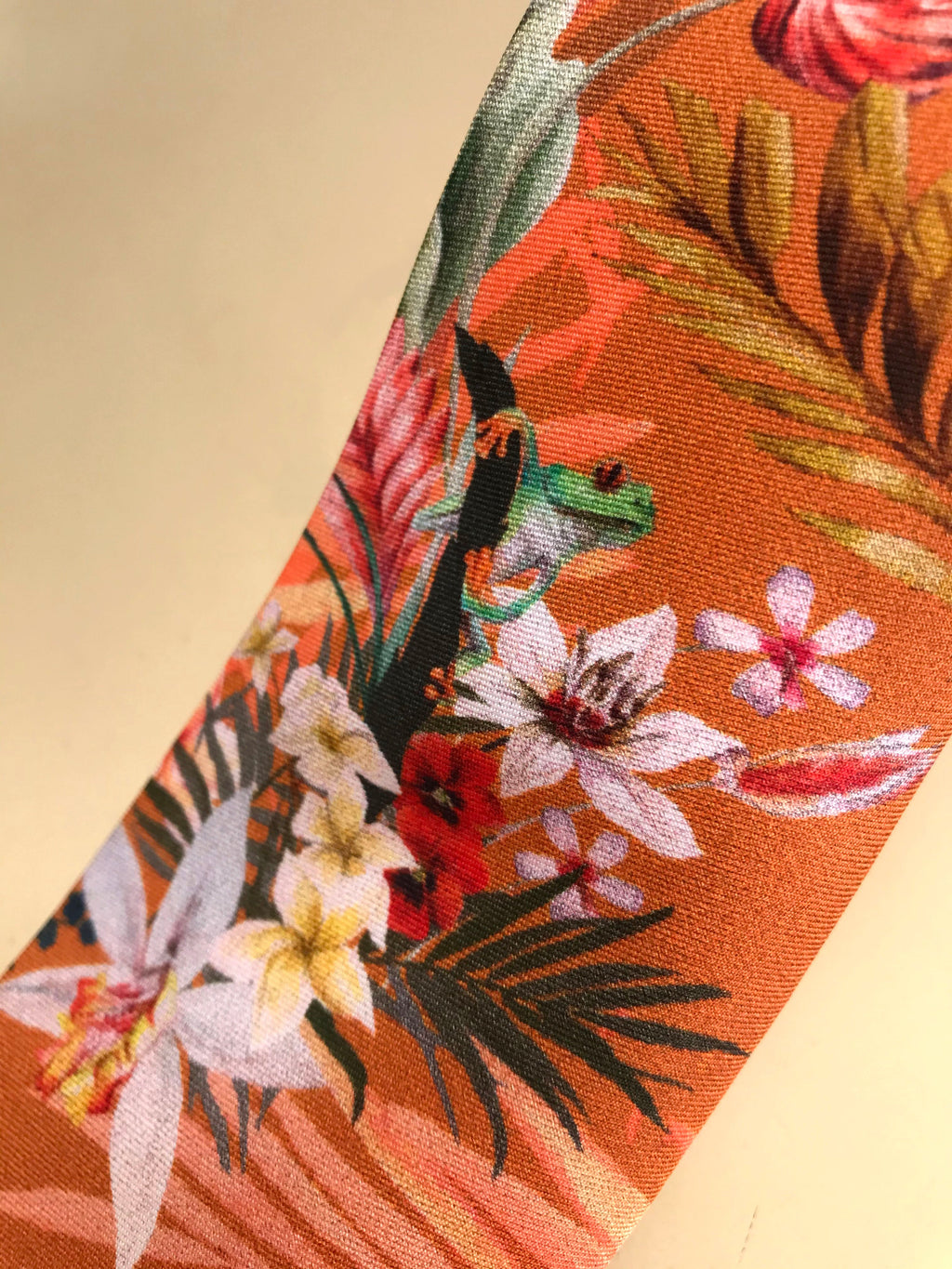 Rust Luxury Silk Pocket Square and tie in Gift set in box, 'Eden' design formal wear for weddings or groomsmen gift