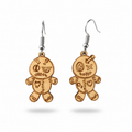 Voodoo Doll Wooden Halloween Earrings | Laser Cut