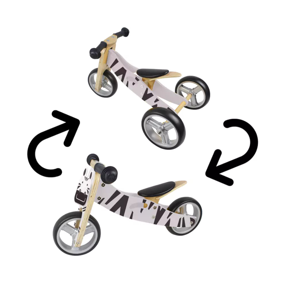 2-in-1 Wooden Balance Bike & Trike for Kids