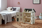Noble Wooden Dollhouse with 11-Piece Furniture Set