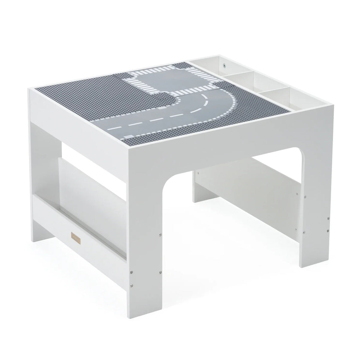 Kids Wooden Activity Table with Storage, Baseplate and Blackboard
